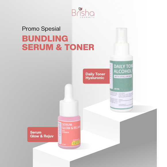 Duo Bundling Serum Glow Rejuv & Toner Hyaluronic | Paket | Brisha Store