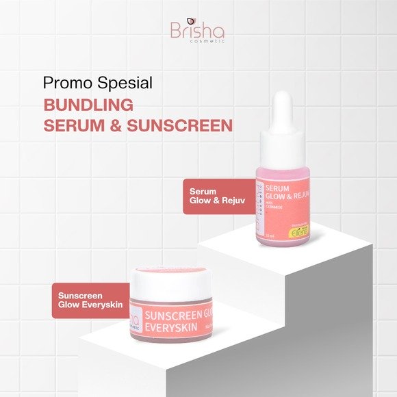 Duo Bundling Sunscreen glow & Serum Glow and Rejuv | Paket | Brisha Store