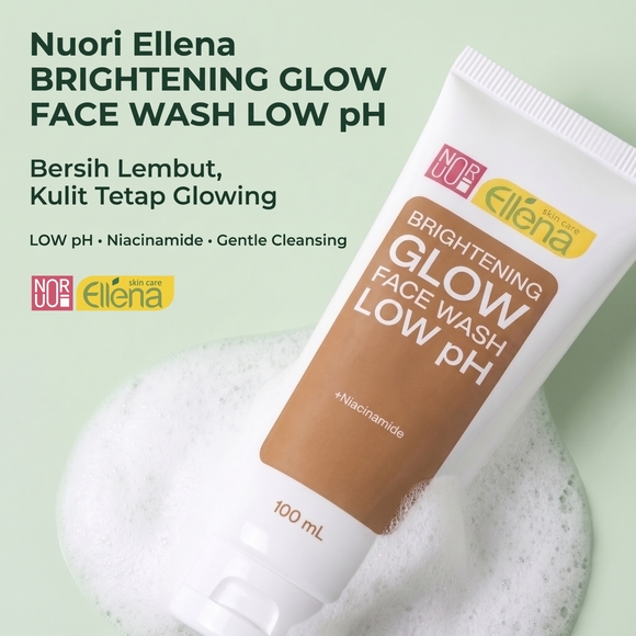NUORI ELLENA BRIGHTENING GLOW FACE WASH LOW PH | Produk | Brisha Store
